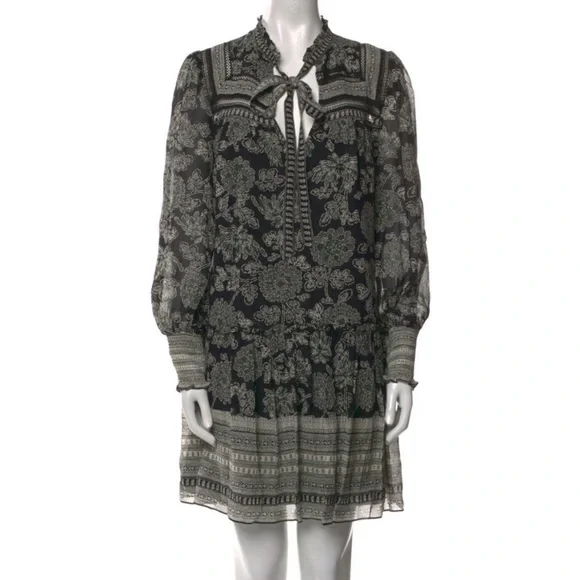 Veronica Beard Silk Long Sleeve Mini Dress - Picture 6 of 6